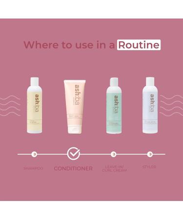 Ashba-Botanics-Nourishing Conditioner for dry & Frizzy Hair | Deep Conditioning & Hydration For Wavy & Curly Hair | With Shea Butter Argan & Green Tea | Natural - Silicone & Paraben Free - 200ml - Buy Online on GoSupps.com