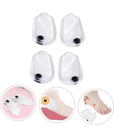 FOMIYES 2 Pairs Heel Pad - Flat Foot Support Insoles & Cushions | Transparent Half Heel Shoe Pads for Comfort & Correction - Buy Online on GoSupps.com