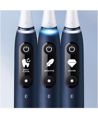 Oral-B io Series 7 Electric Toothbrush - 5 Cleaning Modes 2 Brush Heads Travel Case Sapphire Blue - Buy Online on GoSupps.com