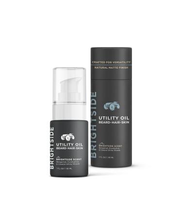Brightside Huile de soin pour barbe cheveux et peau la bergamote et l'eucalyptus 30ml