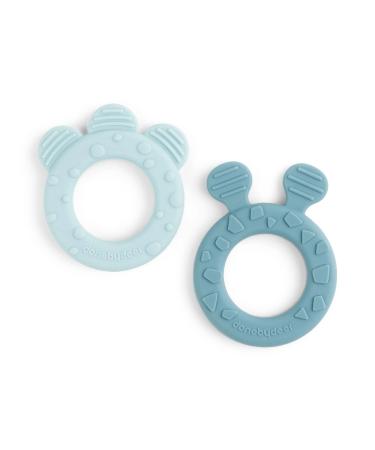 Done by Deer 4329092 Teething ring set of 2 silicone Deer friends blue