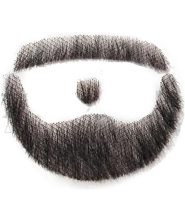 Remeehi Natural Black Men Beard | Handmade Lace Mustache | Real Human Hair Costume Beards (3-7#) - Ideal for Fancy Dress & Cosplay - Buy Online on GoSupps.com
