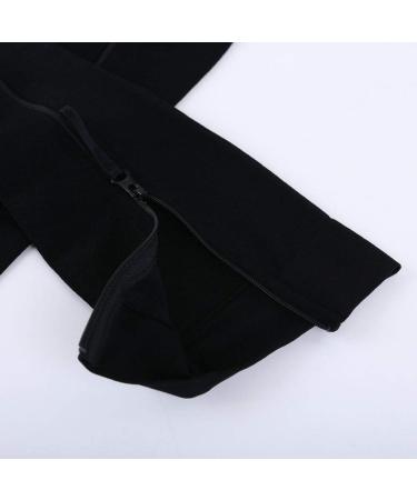 Amadon Compression Stockings for Men & Women | Open Toe Support for Varicose Veins Edema & Pregnancy | Black LL - Buy Online on GoSupps.com