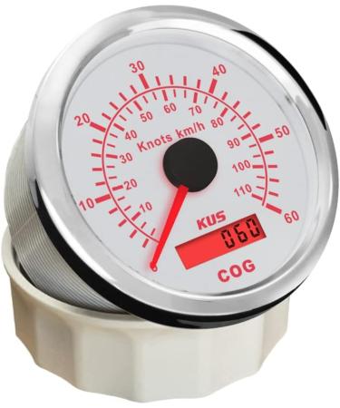 KUS GPS Speedometer Odometer 60 Knots 110 KM/H for Boats & Yachts - 85mm Backlight (White) - Fast International Shipping - Buy Online on GoSupps.com