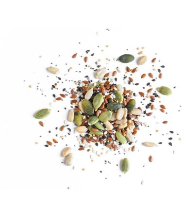 Organic Omega Four Seeds Mix 500g by Virgolden Organic - 4 Seeds Mix with Pumpkin Sunflower Sesame and Flax Whole Raw Seeds Blend Non-GMO Vegan - Buy Online on GoSupps.com