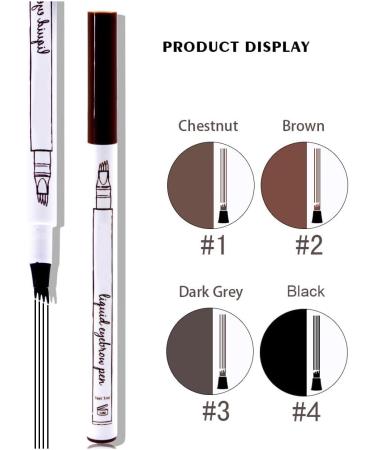  Allayu Waterproof Long-Lasting Multicolor Eyebrow Pencil Makeup Cosmetics Convenient for Professionals and Beginners Black - Buy Online on GoSupps.com