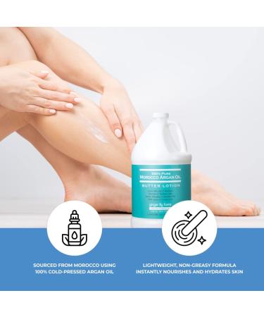 Ginger Lily Farms Salon Formula 100% Pure Morocco Argan Oil Butter Lotion - 1 Gallon Vegan & Cruelty-Free Refill - Buy Online on GoSupps.com