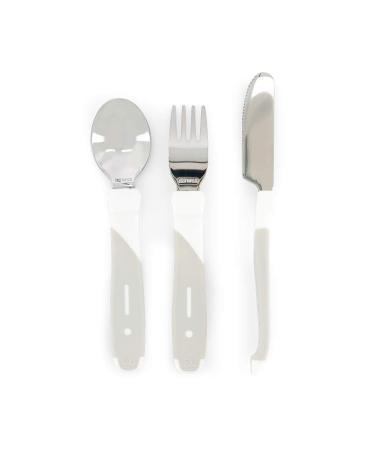 Twistshake children's cutlery Esslern cutlery made of stainless steel for learning cutlery set for toddlers with fork knife and spoon BPA free from 12 months white