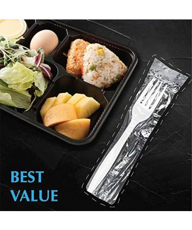 Safeware 500 Pcs Individually Wrapped White Plastic Forks - Medium Weight for Party, BBQ, Picnic, Home, Office, Restaurant Use - Buy Online on GoSupps.com