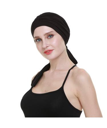 FocusCare Bamboo Headwraps for Women - Soft Black Chemo Patients Headwear - Buy Online on GoSupps.com