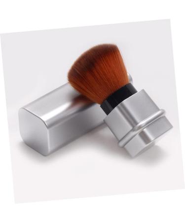 nail dust brush foundation makeup nail cleaner brush bronzer blush revolution kabuki brush powder brush multi-use makeup brush retractable makeup makeup tool travel 8.2x3.3cm Silver - Buy Online on GoSupps.com
