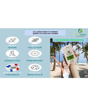 Marine Collagen - Type 1 - Face Wrinkles & Imperfection - Skin Hydration - Anti Aging - 2092 mg/Day - Joints - Vitamins C & E - 120 Tablets - Made in France - Buy Online on GoSupps.com