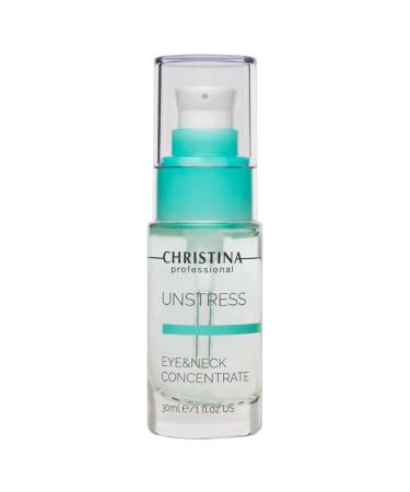 -CHRISTINA- Unstress Eye and Neck Concentrate Hydrating Peptide Serum for Face | Soothing Relief and Softening Effect | Face Serum Balances Skin Microflora 1 fl. oz (30 ml)
