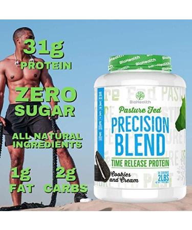 Buy Precision Blend Cookies and Cream Whey Protein (2 lb) | Time Release Protein Blend for Optimal Nutrition - International Shipping Available - Buy Online on GoSupps.com