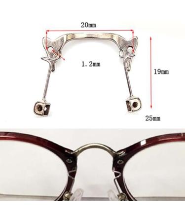 Wekiva Replacement Nose Pad Holder - Vintage Oxenhorn Metal Glasses Frame Set - Gold Nose Bridge & Cushion for Repair - Buy Online on GoSupps.com