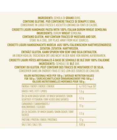  Portofino Fine Food Portofino Fine Food - Croxetti - Traditional Ligurian Pasta - 3 x 500g - Buy Online on GoSupps.com