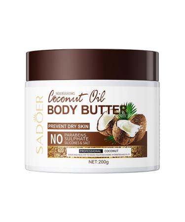 Coconut Body Butter for Dry Skin Hand & Body Moisturizer with Organic Coconut Oil Body Moisturizer for Smooth and Radiant Skin 24-Hour Moisture Skin Care