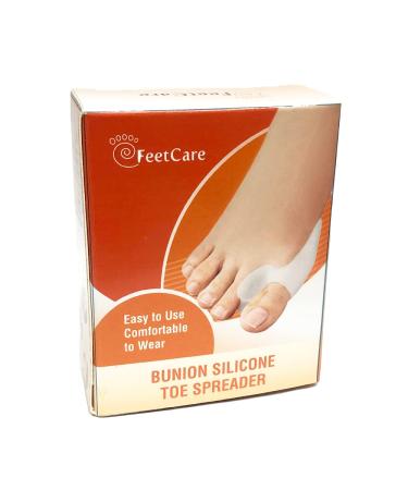 FeetCare Bunion Silicone Toe Spreader for Overlapping Toes Big Toe Alignment Corrector and Spacer Toe Separator for Big Toe Bunion Pain Relief | Product of Singapore (1pair) Free Size Unisex