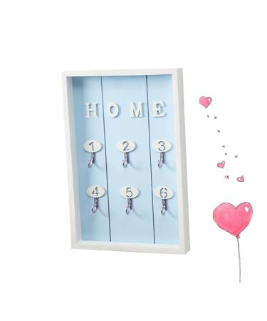 Alipis Boxes Wall Hanging Hooks Wall Hanging Decor Home Decoration Key Lock Box Manager European Style medium Blue