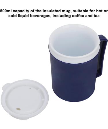 Fakeface Senior Thermal Mug - Insulating Snack Cup with Lid & Handle for Safe Drinking Parkinson's Aids & Elderly Care - Buy Online on GoSupps.com