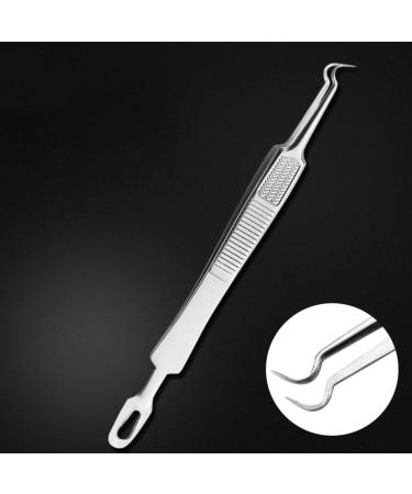 Baluue 6 Pcs Clip Kit Ingrown Hair Tweezers Zit Popping Tool Pimple Blackhead Stainless Steel Silver 1 count (Pack of 1) - Buy Online on GoSupps.com