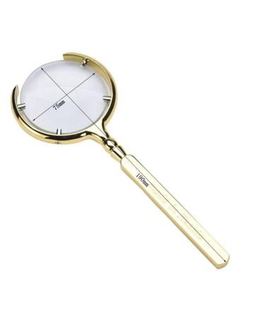 Classical Russian Style Handheld Reading Magnifier 6 Times 65Mm Hd High Magnification Magnifying Glass Lofty Ambition