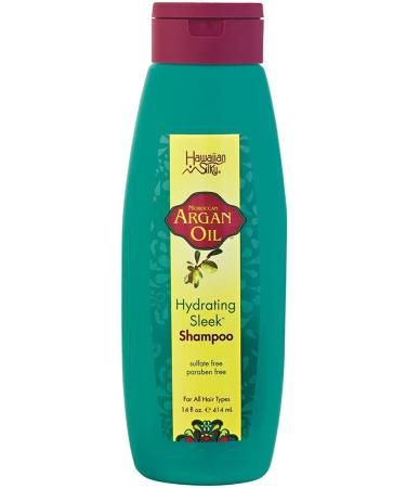 Hawaiian Silky Argan Oil Hydrating Sleek Shampoo 14 Ounce
