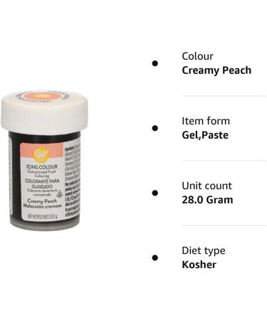Wilton Creamy Peach Gel Icing Colour 28.3g - Vibrant and Smooth Formula - Buy Online on GoSupps.com
