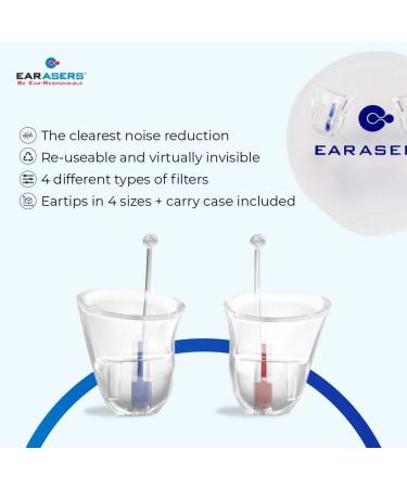 EARasers Noise Cancelling Earplugs - Reusable Noise Reduction Musicians Earplugs for Concerts  Djs  19dB Peak Reduction Medium - Buy Online on GoSupps.com