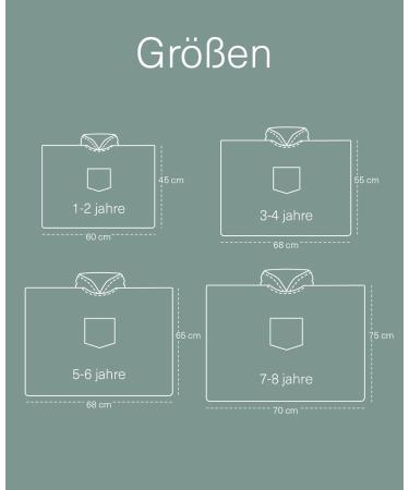 Molis & Co. Kids Batheponcho | Hooded Beach Towel for 1-2 Years | Stripes | Oeko-Tex 100 Certified | Light & Compact Bathrobe in Altrosa - Buy Online on GoSupps.com