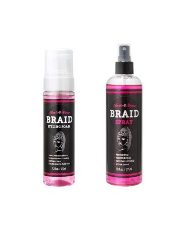 Nicole & Alyssa Braid Styling Foam and Spray Combo