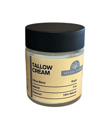Revival Pharms Natural Tallow Cream Citrus Blend 2 oz Premium Moisturizer with Essential Oils
