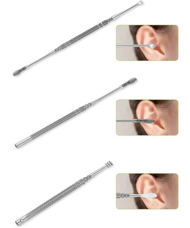 6Pcs Ear Curette Clean Spoon Wax Remover & Earpick Beauty Tools - Silver One Size - Buy Online on GoSupps.com