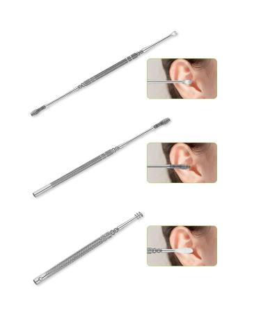 6Pcs Earpick Spoon Set for Ear Cleaning and Wax Removal - Silver - Buy Online on GoSupps.com