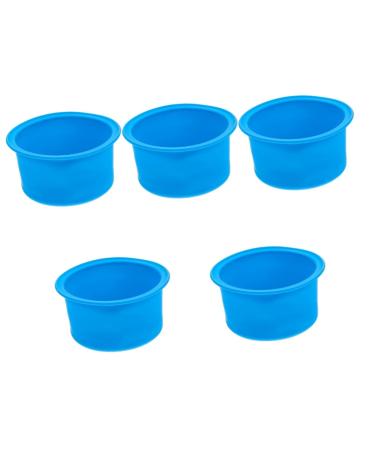 Sevacc 5st bowl to melt wax wax heater inner pot melting waxed silicone bowl wax warmer replacement pot wax stew easy to clean pebbles coating bluex5st 12x12cmx5pcs