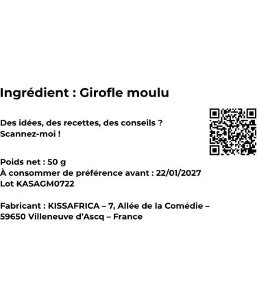 Ground Clove 50g Intense Spice for Dishes Marinades and Infusions - Buy Online on GoSupps.com