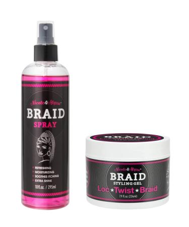 Nicole & Alyssa - Braid Spray (10oz) and Braid Gel (7.9oz) Combo