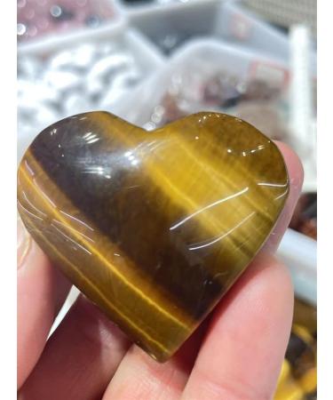 Natural Crystal Rough Natural Magic Natural Tiger Eye Stone Love Crystal Hand-Carved Tiger Eye Stone polishing (Size : 2pcs)