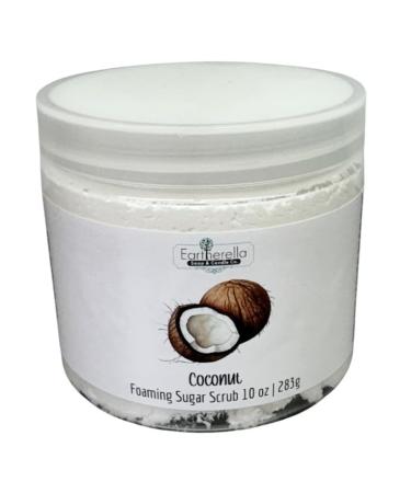COCONUT Exfoliating Foaming Sugar Body Scrub 10 oz jar