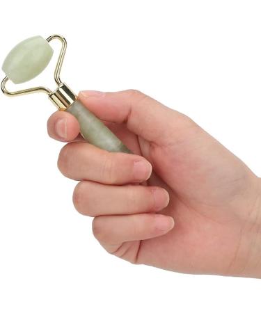Haosie Jade Stone Facial Roller - 3.3x1.6in Face Massager Mini Handheld Multifunctional Skin Tightening Tool for Face Lifting - Buy Online on GoSupps.com