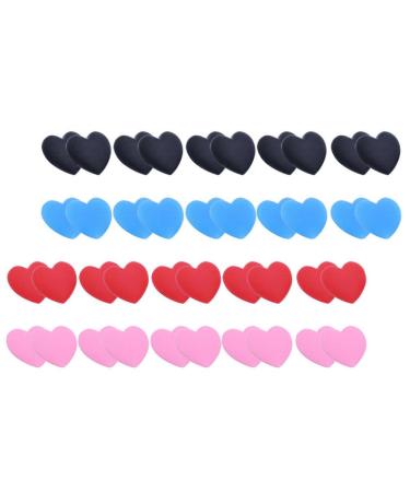 Totority 20 Pairs Cute Heart Shape Silicone Glasses Ear Grip Hooks Anti-Slip Eyeglasses Retainers Soft Glasses Temple Holder Protectors for Various Glasses and Sunglasses
