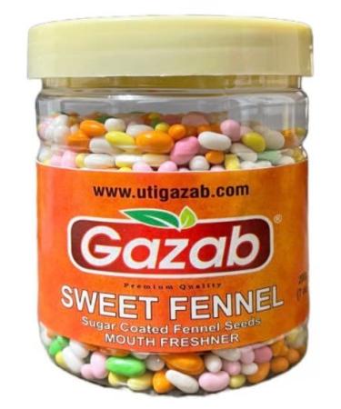 Gazab Premium Quality Sugar Coated Fennel Seeds Mouth Freshener 7 oz (200g) Product of India