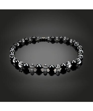 Buy Magnetic Necklace - Hematite Therapy Beads Jewelry for Men & Women | Elegant Rhinestone Gift - Buy Online on GoSupps.com