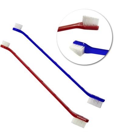 DOITOOL 2pcs Set Nylon Wire Toothbrush Dog Toothbrushes Double Sided Toothbrush Toothpaste Double Head - Buy Online on GoSupps.com