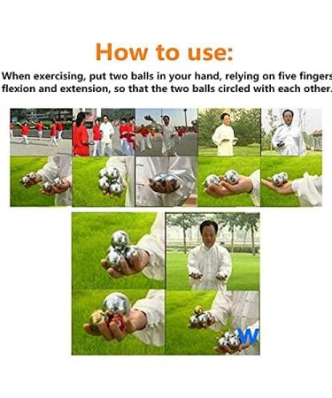 Baoding Balls Set - Stainless Steel Massage & Exercise Balls for Stress Relief | 33 mm Chinese Health Exercise - Buy Online on GoSupps.com