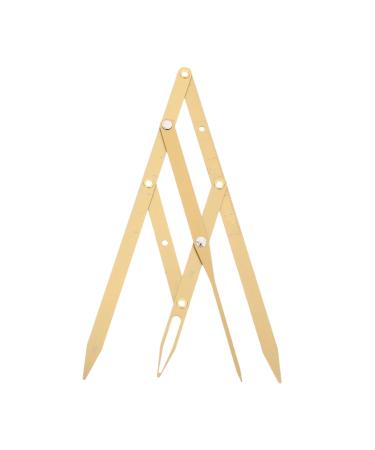 BIUDECO Eyebrow Ruler Tool 1pc Second Generation Scale Scissors Eyebrow Balance T Tool Eyebrow Ruler Make up Eyebrow Pencil 25x5x0.6cm Golden