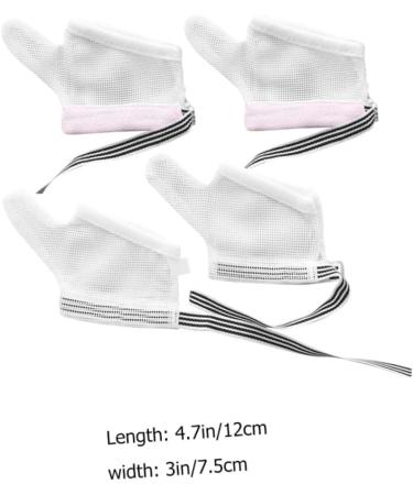 Healifty 2 Pairs Anti-Eating Gloves for Children | Baby Hand Mittens Thumb Protector | Nail Biting Stop Guard Mesh Glove Protection | Infant Products in Pink Black - 12x7.5x0.5cm - Buy Online on GoSupps.com