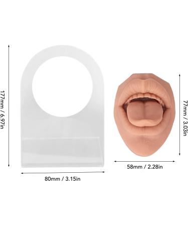 Soft Silicone Tongue Model - Realistic Fake Tongue for Piercing Practice & Jewelry Display - Flexible Human Mouth Shape with Teeth - Buy Online on GoSupps.com