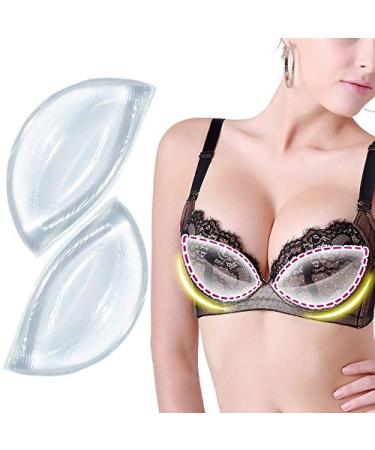 Silicone Chicken Cutlets Bra Inserts - Clear Breast Pads Chest Push Up & Firming Bust Enhancers Padding for Summer Bikini
