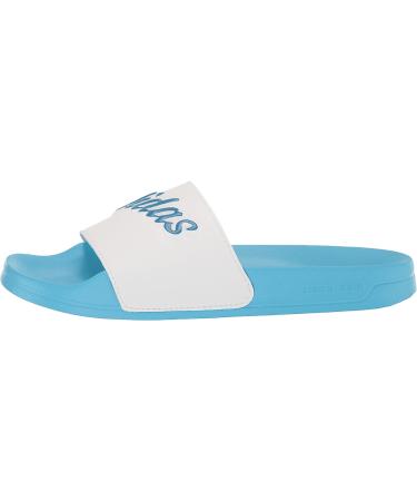 adidas Women's Adilette Slides Sandal 9 - White/Blue Rush Met/Sky Rush - Buy Online on GoSupps.com